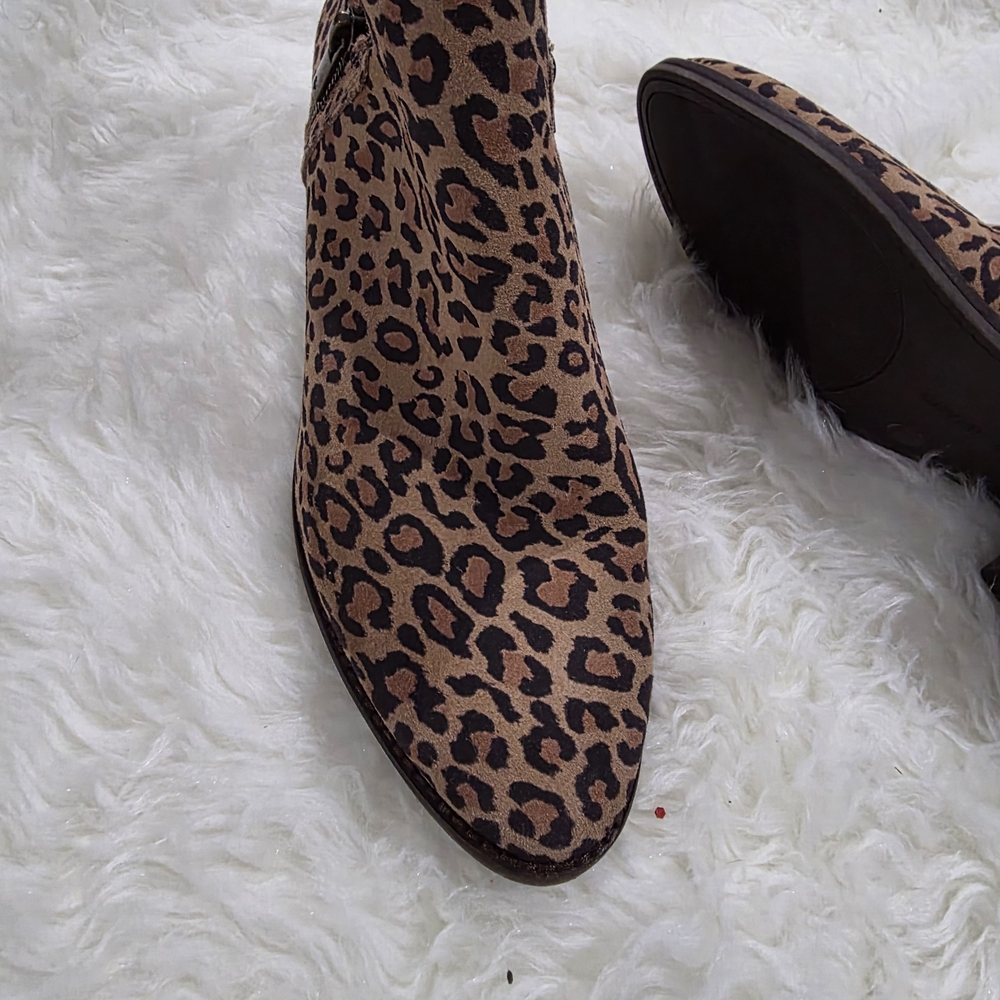 Lucky Brand Leopard Print Ankle Booties - Picture 2 of 7
